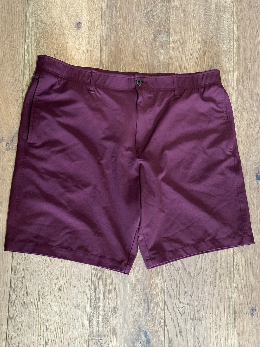 Under Armour Men's Maroon Flat-Front Shorts